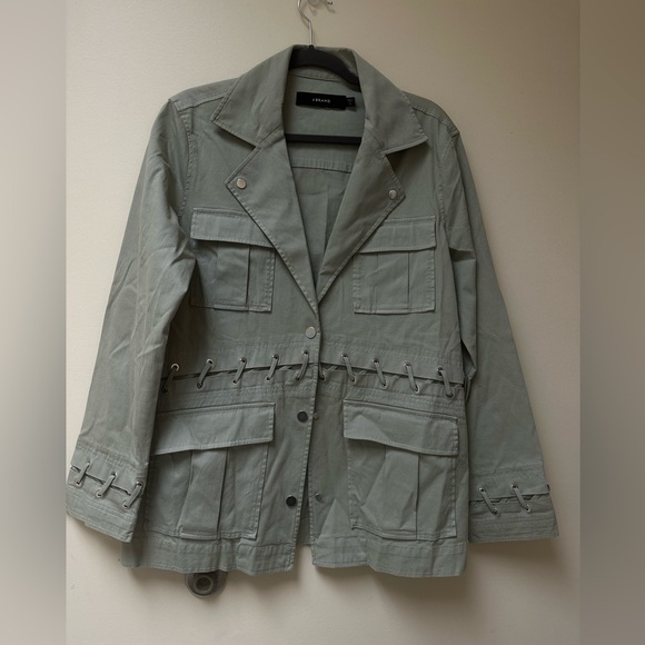 J Brand Teagan Lace-up Utility Military Green Jacket in Gibson 💚 - Picture 5 of 10